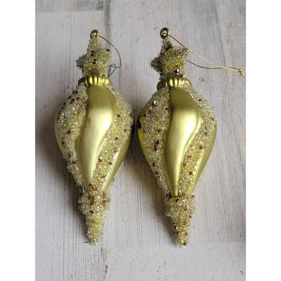 Unique green pointed star set ornament Xmas decor - Picture 8 of 12